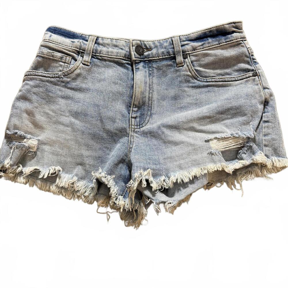 KUT FROM THE‎ KLOTH Wms Sz 4 High Rise Short Rough Hem Distressed Trending